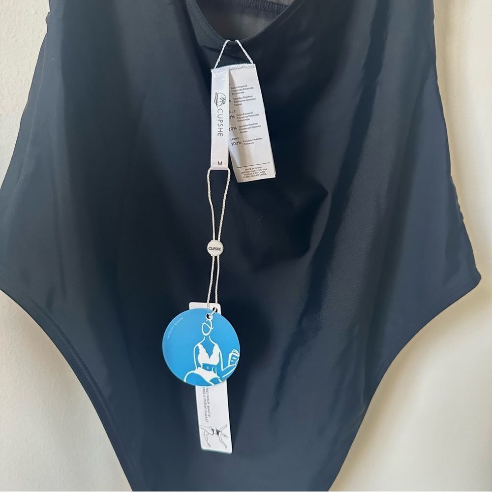 NWT Cupshe One Piece Black Swimsuit Size M - Picture 5 of 5